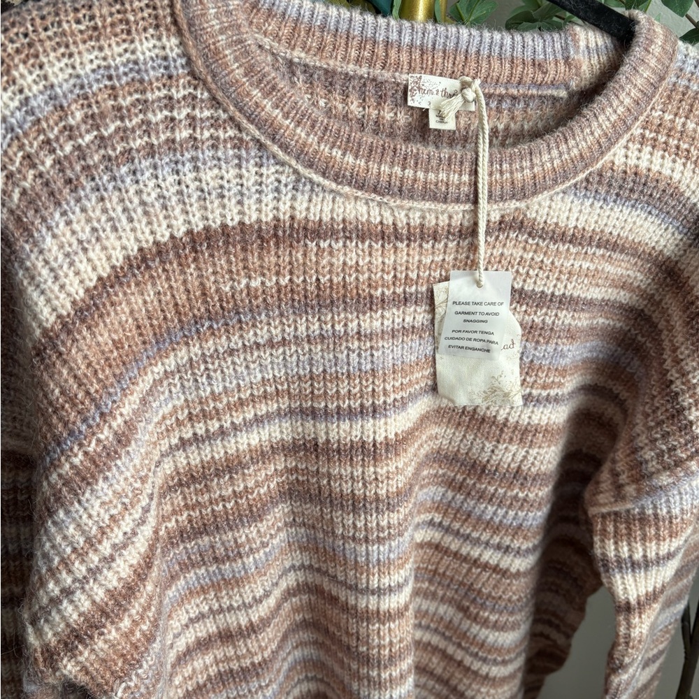 Hem & Thread Multicolor Striped Sweater - Picture 2 of 3